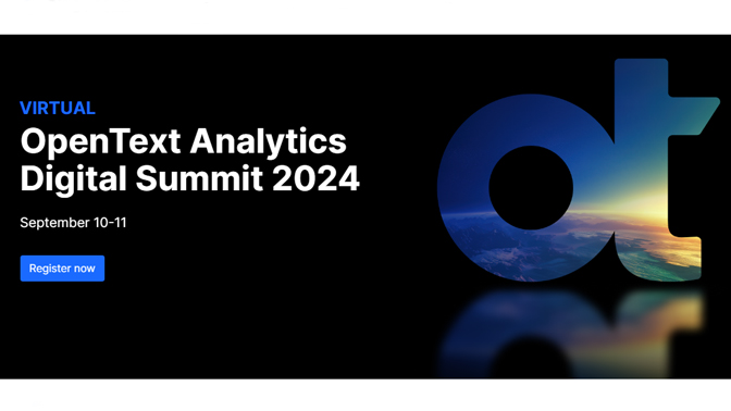 OpenText Analytics Digital Summit 2024