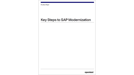 Portada WP Opentext Key Steps to SAP Modernization